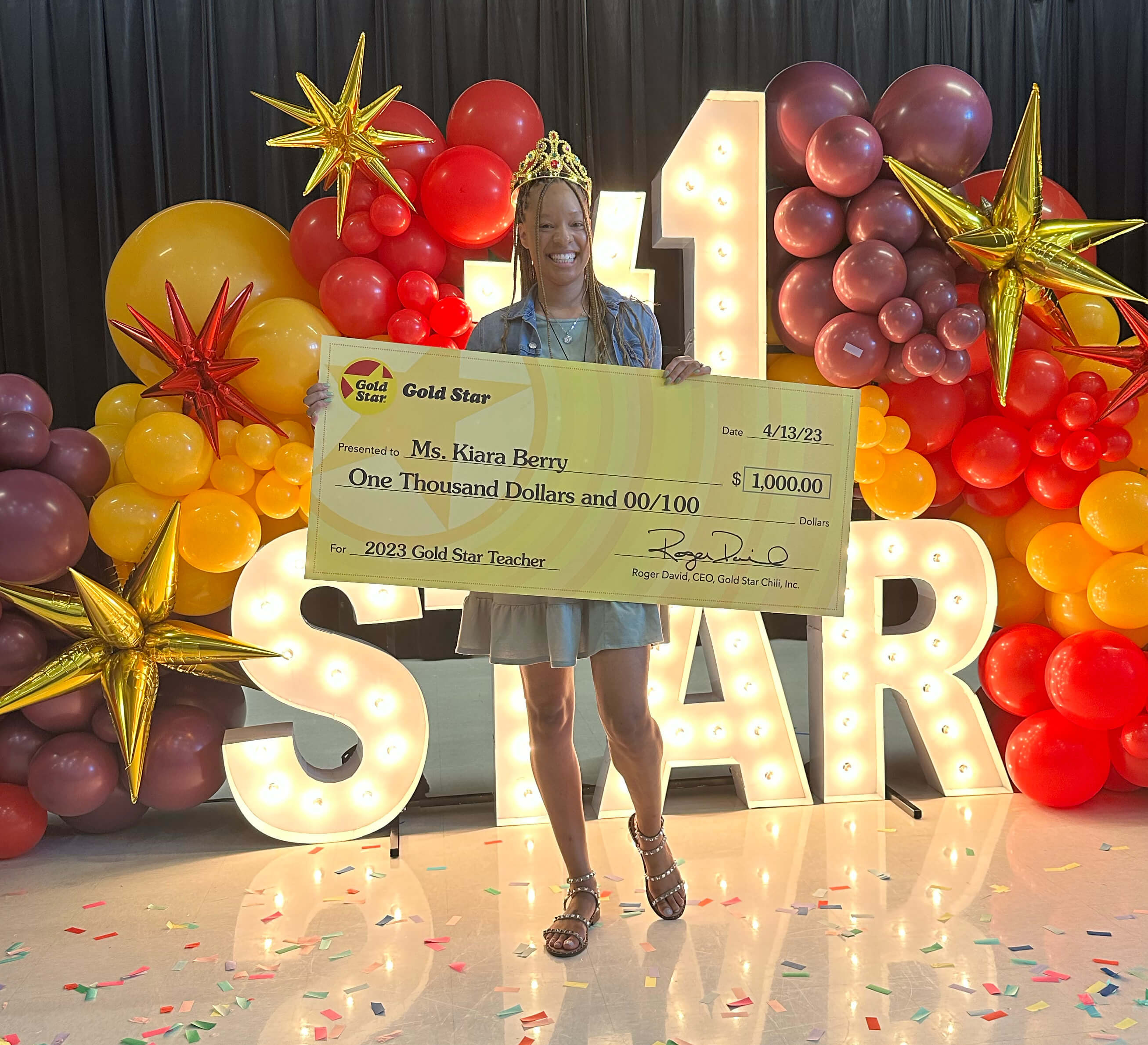 2023 Gold Star Teacher Award Winner, Kiara Berry