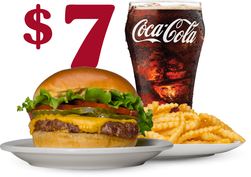 Get a Burger, Fries and Drink for $7